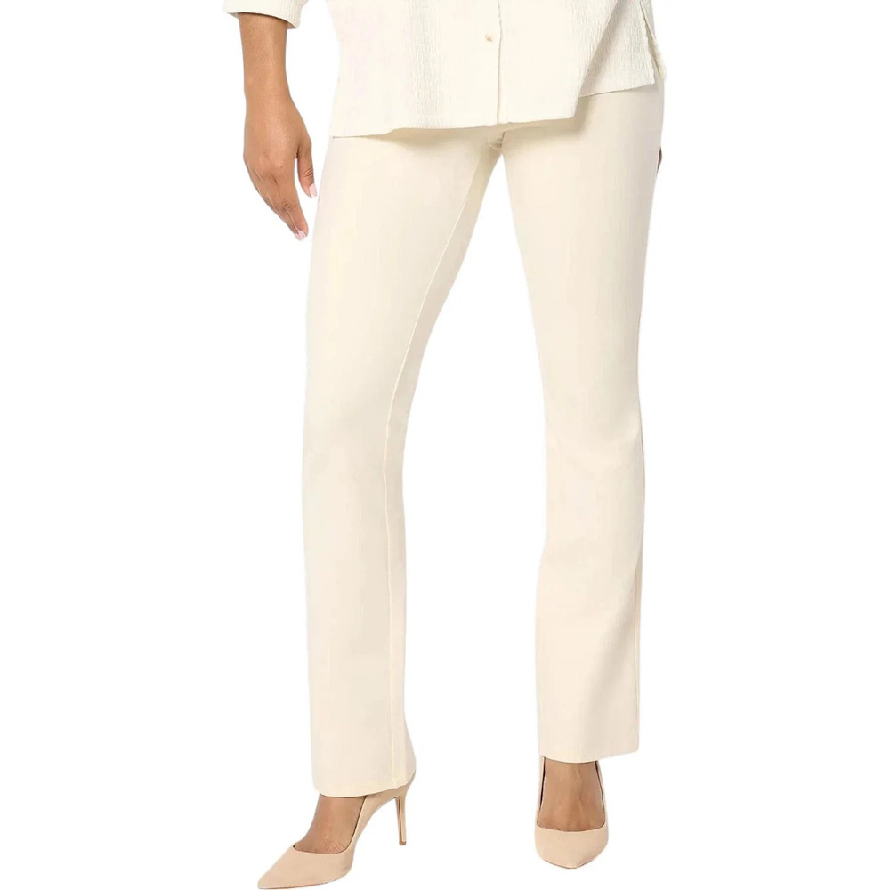 Women With Control Women's Tummy Control Baby Bell Pants Ecru - Tall